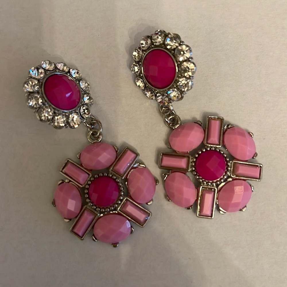Pink dangle earrings